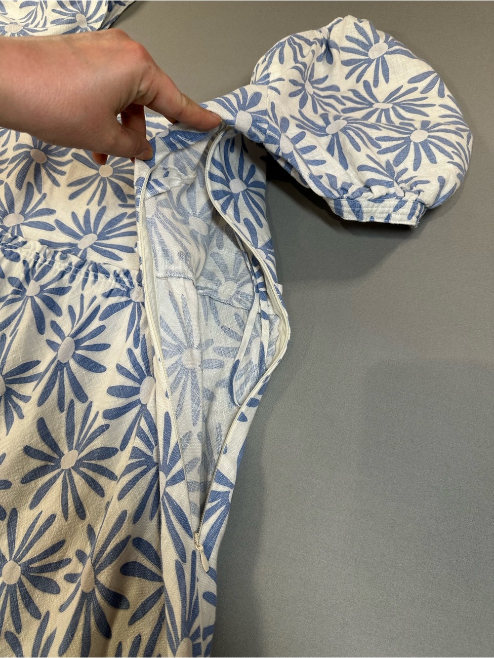 Polo Ralph Lauren Kai Linen Midi Dress, Blue Daisy Floral Print - Womens 14 - Picture 9 of 16